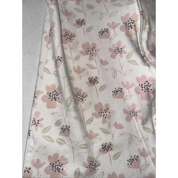 Halo Sleep Sack Large 12-18 Month 22-28lbs White with pink flowers EUC Clean - Picture 2 of 5